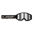 LS2 Charger Pro Goggle Black with Silver Iridium Lens