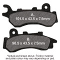 EBC BRAKE PADS SFA723 ORGANIC SCOOTER