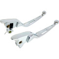 HARDDRIVE 3 SLOT LEVER SET CHROME FLT 21-25 CBL CLUTCH 053846