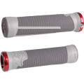 ODI AG-2 MTB/BMX GRIPS GRAPHITE/COOL GREY W/RED D35A2HG-R