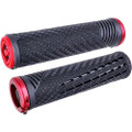 ODI CF11 V2.1 BMX GRIPS PEARL BLK/RED W/MATTE RED F35CFBR-R