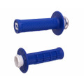 ODI MICRO-X LOCK-ON GRIPS HALF-WAFFLE BLUE/SILVER H36MXU