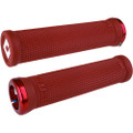 ODI RUFFIAN V2.1 GRIPS 135MM DK. RED/RED STNLS STEEL SCREWS L33RFDR-R
