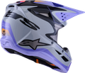 ALPINESTARS JETTSON SM3 YOUTH HELMET GRY/PURP/BLK GLOSSY