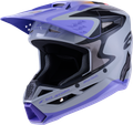 ALPINESTARS JETTSON SM3 YOUTH HELMET GRY/PURP/BLK GLOSSY