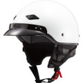LS2 Bagger Solid Gloss White Helmet