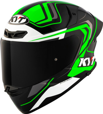KYT TT-Revo Overtech Black Green Helmet