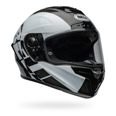 BELL Race Star DLX Flex Offset Helmet - Black/White