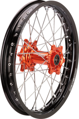 MOOSE OFFROAD SX-1 Complete Wheel - Black Wheel/Orange Hub 19x2.15