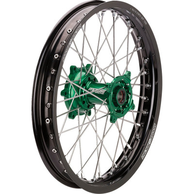 MOOSE OFFROAD SX-1 Complete Wheel - Black Wheel/Green Hub 18x2.15 - Kawasaki KX MOOSE OFFROAD SX-1 Complete Wheel - Black Wheel/Green Hub 18x2.15 - Kawasaki KX