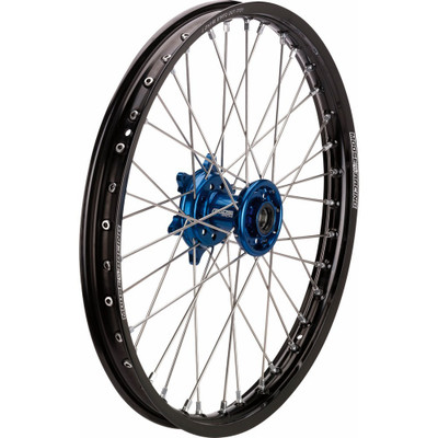 MOOSE OFFROAD SX-1 Complete Wheel - Black Wheel/Blue Hub 21x1.6 - Yamaha WR/YZ