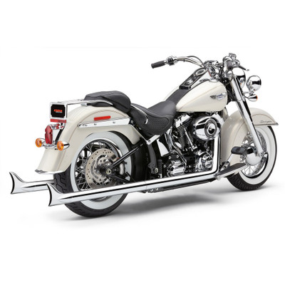 COBRA Bad Hombre True Dual Fishtails Chrome Softail - Harley Davidson '97-'06