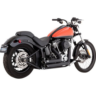 VANCE & HINES Shortshots Staggered Exhaust System - Matte Black - Harley Davidson VANCE & HINES Shortshots Staggered Exhaust System - Matte Black - Harley Davidson