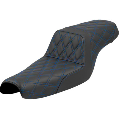 SADDLEMEN Lattice Stitch Step-Up Seat - Harley Davidson '04-'22
