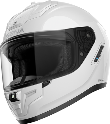 SENA Phantom FF Mesh COM Helmet - Glossy White SENA Phantom FF Mesh COM Helmet - Glossy White
