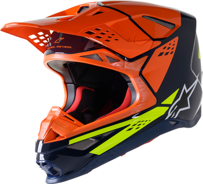 ALPINESTARS Supertech M8 Factory MIPS® Helmet - Blue/Orange/Yellow