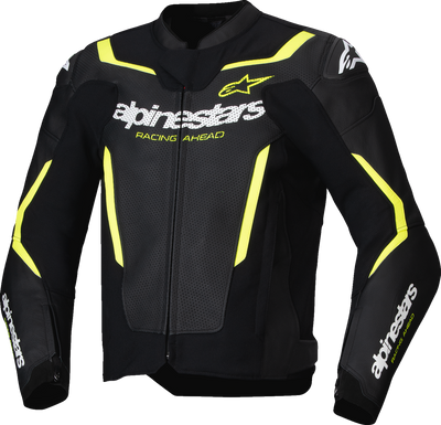 ALPINESTARS GP Force v2 Airflow Leather Jacket - Black/Yellow