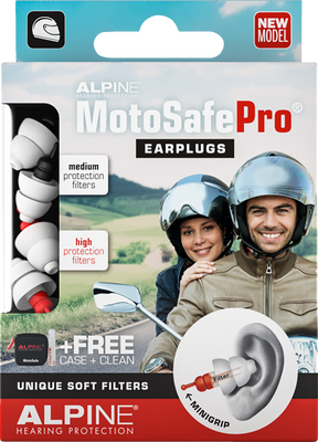 ALPINE HEARING PROTECTION MotoSafe Pro Earplugs - Medium & High