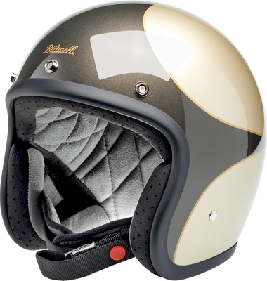 BILTWELL Bonanza Scallop Helmet - Charcoal/Champagne