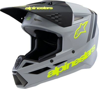 ALPINESTARS Youth SM3 Radium Helmet - Gray/Black/Yellow