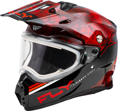 FLY RACING Trekker CW Conceal Electric Shield Helmet - Red