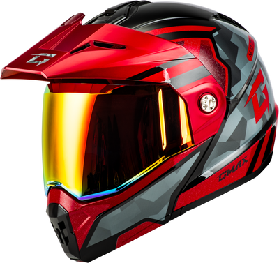 GMAX MD-74 Striker Modular Helmet - Black/Red