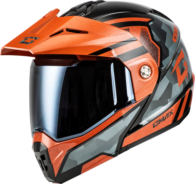 GMAX MD-74 Striker Modular Helmet - Black/Orange