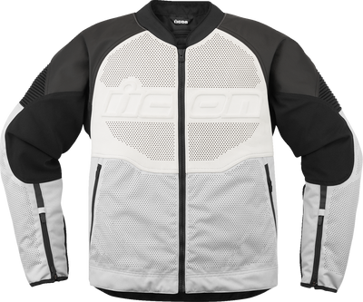 ICON Overlord3 Leather Jacket - White