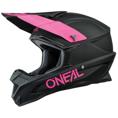 O'NEAL 1 SRS Solid Helmet - Black/Pink