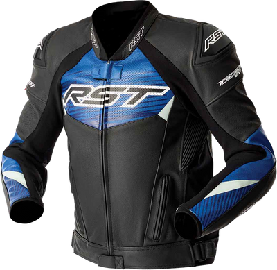 RST Tractech EVO D3O Leather Jacket - Black/Blue
