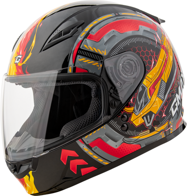 GMAX GM-49Y Charge Helmet (2026) - Red/Yellow