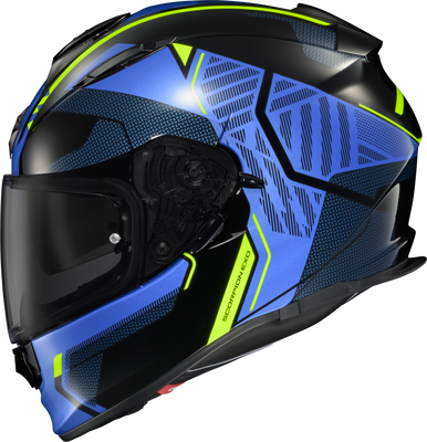 SCORPION EXO Ryzer Switch Full-Face Helmet - Blue/Hi-Viz 