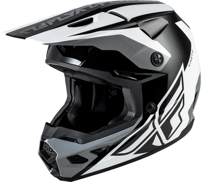 FLY RACING 2026 Kinetic Crest Helmet - Black/White/Grey