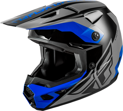 FLY RACING 2026 Kinetic Crest Helmet - Grey/Black/Blue