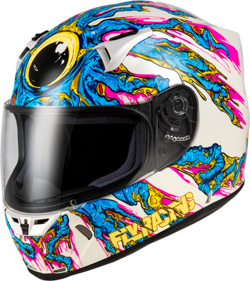 FLY RACING Revolt Space Creep Helmet - light blue/white/pink 
