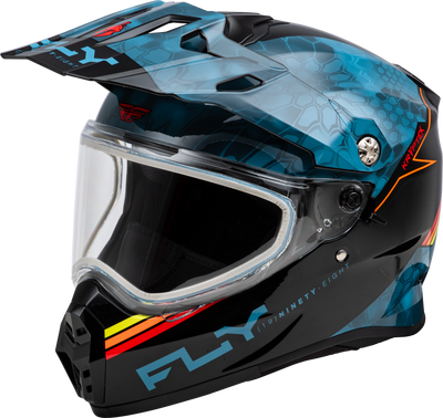 FLY RACING Trekker Cold Weather Conceal Helmet Dual Shield - slate/black/red 