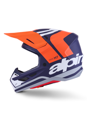 ALPINESTARS SM7 Core Helmet - Orng/Blue Matte 