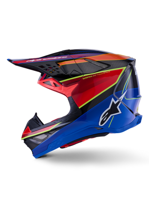 ALPINESTARS Supertech S-M10 Era Helmet - Blu/Rd/Ylw Fluo