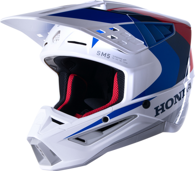 ALPINESTARS S-M5 Helmet - Honda White/Blue/Red