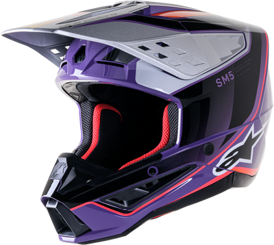 ALPINESTARS S-M5 Sail Helmet - Violet/Blk/Slvr
