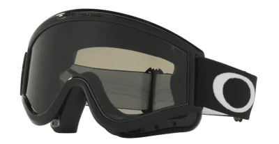 OAKLEY L-Frame MX Goggles - Dark Grey Lenses,  Jet Black Strap