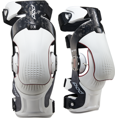 POD K8 3.0 Knee Brace (Pair) - Carbon/White