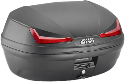 GIVI SIMPLY IV TOP CASE 45L BLACK W/RED LENS