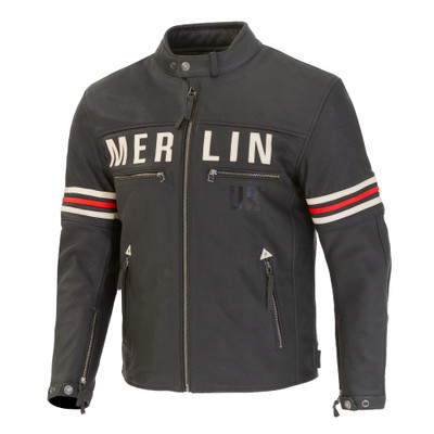 MERLIN Revival D3O Perforated Leather Jacket - Black CE AA Rating