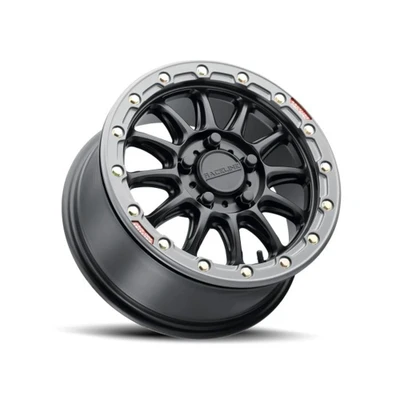 RACELINE ALPHA BLACK W/GUNMETAL RING 15X7 5X114.3 +53