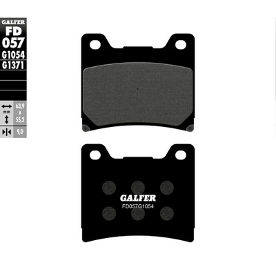 GALFER BRAKE PADS SEMI METALLIC FD057G1054