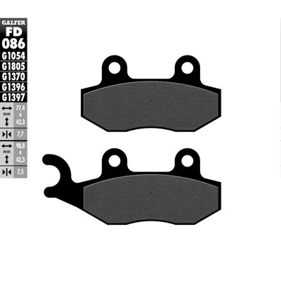 GALFER BRAKE PADS SEMI METALLIC FD086G1054