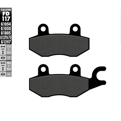 GALFER BRAKE PADS SEMI METALLIC FD117G1054