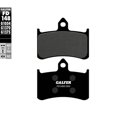 GALFER BRAKE PADS SEMI METALLIC FD148G1054