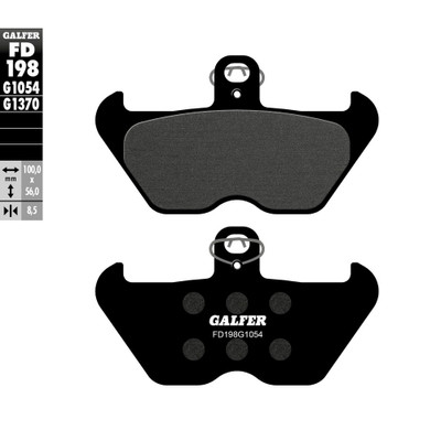 GALFER BRAKE PADS SEMI METALLIC FD198G1054